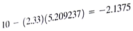 This problem requires a basic understanding of the normal probability distribution. Investors are often interested in knowing the probabilities of poor returns. For example, for what cutoff return will the probability of the actual return falling below this cutoff value be at most 1%? Consider the solution to the Markowitz portfolio problem given in Figure 8.9. The mean return of the portfolio is 10% and the standard deviation (calculated by taking the square root of the variance, which is the objective function value) is Assume that the portfolio scenario returns are normally distributed about the mean return. From the normal probability table, we see that less than 1% of the returns fall more than 2.33 standard deviations below the mean. This result implies a probability of 1% or less that a portfolio return will fall below Stated another way, if the initial value of the portfolio is $1, then the investor faces a probability of 1% of incurring a loss of 2.1375 cents or more. The value at risk is 2.1375 cents at 1%. This measure of risk is called the value at risk , or VaR. It was popularized by JPMorgan Chase Co. in the early 1990s (then, just JP Morgan). A table of normal probabilities appears in Appendix B, but they are also easily calculated in LINGO and Excel. In LINGO the function @PSN(Z) and the equivalent function NORMDIST in Excel provide the probability that a standard normal random variables is less than Z. a. Consider the Markowitz portfolio problem given in equations (8.10) through (81.9). Delete the required return constraint (8.18), and reformulate this problem to minimize the VaR at 1%. b. Is minimizing the VaR the same as minimizing the variances of the portfolio? Answer Yes or No, and justify. c. For a fixed return, is minimizing the VaR the same as minimizing the variances of the portfolio? Answer Yes or No, and justify.