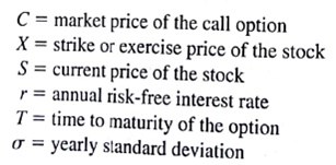 Options are popular instruments in the world of finance. A call option on a stock gives the owner the right to buy the stock at a predetermined price before the expiration date of the option. For example, on Friday, August 25, 2006, call options were selling for Procter Gamble stock that save the owner of the option the right to buy a share of stock for $60 on or before September 15, 2006. The asking price on the option was $1.45 at the market close. How are options priced? A pricing formula for options was developed by Fischer Black and Myron Scholes and published in 1973. Scholes was later awarded the Nobel Prize for this work in 1997 (Black was deceased). The Black-Scholes pricing model is widely used today by hedge funds and traders. The Black-Scholes formula for the price of a call option is where In the Black-Scholes formula, and PSN ( Z ) is the probability of an observation of Z or less for a normal distribution with mean 0 and variance 1. The purpose of this exercise is to price a Procter Gamble call option offered on August 25, 2006. The option expires September 15, 2006, which includes 21 days between the market close on August 25, 2006, and the expiration of the option on September 15, 2006. Use the yield on three-month Treasury bills as the risk-free interest rate. As of August 25, 2006, this yield was 0.0494. The strike price on the option is $60 and at the market close on August 25, 2006, the stock was trading at $60.87. In order to use the Black-Scholes formula, the yearly standard deviation, ? is required. One way to obtain this number is to estimate the weekly variance of Procter Gamble, multiply the weekly variance by 52, and then take the square root to get the annual standard deviation. For this problem, use a weekly variance of 0.000479376. Use these data to calculate the option price using the Black-Scholes formula. For Friday, August 25, 2006, the actual bid on this option was $1.35 and actual ask was $1.45.