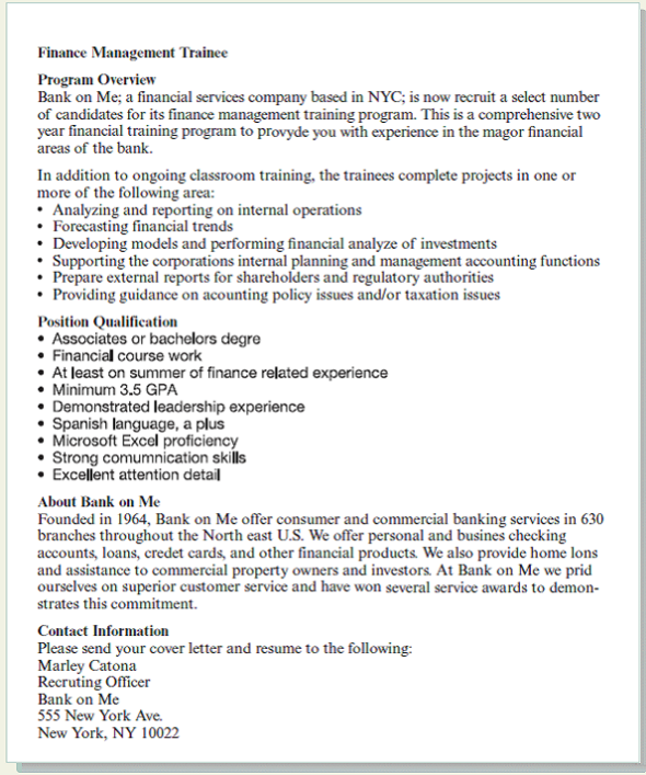 Proofread a job posting. Review this passage, and see how many errors you can find. Look for spelling, formatting, and punctuation errors.