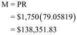 Consider the three parts separately. This is a compounding interest problem. The following information is given, There are compounding periods. The interest rate per compounding period is . Look across the top of the Compound Interest Table for and down the side for periods to find 4.32194. Recall the formula for finding Compound Amount, , or Using, , and in the formula above, That is, the maturity value of his net worth is . Consider the balance in the mutual funds with stocks. This is an annuity problem. The following table is given, There are compounding periods. The interest rate per compounding period is . Look across the top of the Amount of an Annuity Table for and down the side for 30 periods to find 164.494. Recall the formula for finding Compound Amount, Or, Using , and in the formula above, Therefore, the future value of the mutual funds with stocks is . Consider the balance in the mutual funds with bonds. This is an annuity problem. The following information is given, There are compounding periods. The interest rate per compounding period is . Look across the top of the Amount of an Annuity Table for and down the side for 30 periods to find 79.058. Recall the formula, Finding Compound Amount, Or, Using , and in the formula above, That is, the future value of the mutual funds with bonds is . Finding the total future value by adding these numbers together, . Therefore, the future value is .
