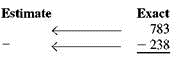Estimate answer using front-end rounding. Then find the exact answer. (See Example.) Using Front-end Rounding to Estimate an Answer The graphic shows the top oil producing areas in the U.S. Notice that a lot of oil is produced offshore in the Gulf of Mexico. Apply front-end rounding to estimate total oil production from these areas. Quick TIP In front-end rounding, only one nonzero digit (first digit) remains. All digits to the right are zeros. Solution Oil consumption in the U.S. is about 7,000,000,000 barrels. The U.S. must buy the difference between what is consumed and what is produced in the U.S. It buys oil from Canada, Saudi Arabia and other oil exporting nations.