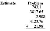 First use front-end rounding to estimate and then find the exact answer. (See Examples.) Adding Decimal Numbers Add 45.93 + 14.017 + 96.5432. SOLUTION First, align place values by lining up the decimal points. Although not required, you can add trailing zeros if you wish so that each number has the same number of digits to the right of the decimal point. Then, add from right to left. Adding Dollars Exam and Cents During a recent week, a manager made the following bank deposits to a business account: $1783.38, $4341.15, $2175.94, $896.23, and $2562.53. Use front-end rounding to estimate the total deposits and then find the total deposits. SOLUTION The total deposits for the week were $11,759.23, which is close to our estimate.