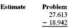 First use front-end rounding to estimate the answer and then subtract. (See Example.)      Estimating and Then Subtracting Decimals  First estimate using front-end rounding and then subtract. (a)      (b)      SOLUTION  Attach zeros as needed and then subtract. (a)      (b)    