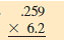 Multiply the following decimals.
