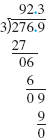 Describe what must be done with the decimal point in a decimal division problem. Include the divisor, dividend, and quotient in your description. Divide a decimal by a whole number. Divide the decimal number 21.93 by the whole number 3 by first writing the division problem as usual. Place the decimal point in the quotient directly above the decimal point in the dividend and perform the division. Check by multiplying the divisor and the quotient. The answer should equal the dividend. Sometimes it is necessary to place zeros after the decimal point in the dividend. Do this if a remainder of 0 is not obtained. Attaching zeros does not change the value of the dividend. For example, divide 1.5 by 8 by dividing and placing zeros as needed. Quick TIP Carry the division one place further than the position to which you wish to round. Sometimes, a remainder of 0 is never obtained when dividing. For example, dividing 4.7 by 3 results in repeating 6s that continue without end, as you can see from the following division. Continue the division to one decimal place more than needed so that you can round the decimal to the desired place. In this case, the division is carried out to the nearest ten thousandth so that the final answer can be rounded to the nearest thousandth. The number 1.5666 rounded to the nearest thousandth is 1.567. Divide a decimal by a decimal. To divide by a decimal, first convert the divisor to a whole number. For example, to divide 27.69 by.3, convert.3 to a whole number by moving the decimal one place to the right. Then move the decimal point in the dividend, 27.69, one place to the right so that the value of the problem does not change. You may need to attach one or more trailing zeros to do this. Then divide as follows: