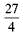 Convert the improper fractions to mixed or whole number and write in lowest terms. (See Examples.) Converting Improper Fractions to Mixed Numbers Convert the following improper fractions to mixed numbers. (a) (b) (c) SOLUTION (a) Convert to a mixed number by dividing 27 by 4. Therefore, (b) Divide 29 by 8 to convert to a mixed number. (c) Divide 42 by 7. Writing Fractions in Lowest Terms Write the following fractions in lowest terms. (a) (b) SOLUTION Look for a number that can be divided without a remainder into both the numerator and denominator. (a) Both 15 and 40 can be divided by 5. (b) Divide both numbers by 3.