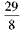 Convert the improper fractions to mixed or whole number and write in lowest terms. (See Examples.) Converting Improper Fractions to Mixed Numbers Convert the following improper fractions to mixed numbers. (a) (b) (c) SOLUTION (a) Convert to a mixed number by dividing 27 by 4. Therefore, (b) Divide 29 by 8 to convert to a mixed number. (c) Divide 42 by 7. Writing Fractions in Lowest Terms Write the following fractions in lowest terms. (a) (b) SOLUTION Look for a number that can be divided without a remainder into both the numerator and denominator. (a) Both 15 and 40 can be divided by 5. (b) Divide both numbers by 3.