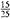 What does it mean when a fraction is expressed in lowest terms? (See Objective.) Write a fraction in lowest terms. If both the numerator and denominator of a fraction cannot be divided without a remainder by any number other than 1, then the fraction is in lowest terms. For example, 2 and 3 cannot be divided without a remainder by any number other than 1, so the fraction     is in lowest terms. In the same way,     , and     are in lowest terms. When both numerator and denominator can be divided without a remainder by a number other than 1, the fraction is not in lowest terms. For example, both 15 and 25 can be divided by 5 with no remainder, so the fraction     is not in lowest terms. Write     in lowest terms by dividing both numerator and denominator by 5, as follows.   