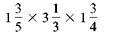 Multiply. Write each answer in lowest terms. (See Examples.)      Multiplying Common Fractions  Multiply. (a)      (b)      Quick TIP  When canceling, be certain that the numerator and the denominator are both divided by the same number. SOLUTION  Use cancellation in both of these problems. (a)      (b)      Multiplying Mixed Numbers  Multiply. (a)      (b)      Quick TIP  Be sure to change each mixed number to a fraction before multiplying. SOLUTION  (a)  2     1 (b)      The calculator solutionto part (b) uses the fraction key.     Multiplying a Mixed Number by a Whole Number  (a) Find the amount of uncooked oats needed if the preceding recipe for chocolate/oat-chip cookies is doubled (multiplied by 2).(b) How many cups of all-purpose flour are needed when the recipe is tripled (multiplied by 3)? SOLUTION  (a)      (b)    