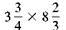 Multiply. Write each answer in lowest terms. (See Examples.)      Multiplying Common Fractions  Multiply. (a)      (b)      Quick TIP  When canceling, be certain that the numerator and the denominator are both divided by the same number. SOLUTION  Use cancellation in both of these problems. (a)      (b)      Multiplying Mixed Numbers  Multiply. (a)      (b)      Quick TIP  Be sure to change each mixed number to a fraction before multiplying. SOLUTION  (a)  2     1 (b)      The calculator solutionto part (b) uses the fraction key.     Multiplying a Mixed Number by a Whole Number  (a) Find the amount of uncooked oats needed if the preceding recipe for chocolate/oat-chip cookies is doubled (multiplied by 2).(b) How many cups of all-purpose flour are needed when the recipe is tripled (multiplied by 3)? SOLUTION  (a)      (b)    