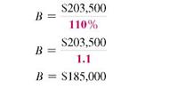 Solve the following application problem. Read problem carefully to decide which are increase or decrease problem, and work accordingly. (See Examples.) Using a Diagram to Understand an Increase Problem The value of a home sold by Tom Dugally this year is $203,500, which is 10, more than last year's value. Find the value of the home last year. SOLUTION CASE IN POINT The phrase 10% more than last year's value, tells us that last year's value is the base and that it is the unknown. The figure below shows last year's value as 100% and this year's value which is: (the base + 10% more than last year's value) = 110% of the base The diagram shows that the 10, increase is based on last year's value which is not known. It is not based on this year's value of $203,500. This year's value is last year's value plus 10, of last year's value. Use the basic percent formula to solve for base in increase problems. Substituting in the percent formula with part = $203,500 and rate = 110, results in the following. Quick TIP The common error in solving an increase problem is thinking that the base is given and that the solution can be found by solving for part. Solving for B results in the following equation, which is solved for B. So the value of the house last year was $185,000. Now check the answer. $203,500 is 110, of $185,000. Finding Base after Two Increases Due to increased demand for a patented process that will help analyze the DNA of mice, Biotics Genome has increased production of testing kits by 20, per year for each of the two past years. This year's production is 93,600 kits. Find the number of kits produced two years ago. SOLUTION The two 20, increases cannot be added together since the two increases act on different bases. Solve this problem in two steps, one for each of the 20, increases. First, use a diagram to find last year's production of DNA kits. Last year's production plus 20% of last year's production equals this year's production. So, part ( P ) = 93,600 and rate ( R ) = 120% The number of DNA testing kits produced last year was 78,000. Use this number and knowledge that the sales volume increased 20, from 2 years ago to last year to find production 2 years ago. Quick TIP It is important to realize that the two 20, increases cannot be added together to equal one increase of 40,. Each 20, increase is calculated on a different base. Production two years ago added to 20, of that production equals last year's production. So, part ( P ) = 78,000 and rate ( R ) = 120% once again. The calculator solution to this example is done by dividing in a series. Check the answer. Using a Diagram to Understand a Decrease Problem After Nike deducted 10, from the price of a pair of competition running shoes, Katie Small paid $135. What was the original price of the shoes? SOLUTION The phrase deducted 10, from the price indicates it is a decrease problem. The original price is the unknown. Quick TIP The common error made in decrease problems is thinking that the reduced price is the base. The original price is actually the base. Ten percent was deducted from the original price. The resulting price paid of $135 is 90, of the original price. So, part ( P ) = $135 and rate ( R ) = 90% Check the answer. ANTILOCK BRAKES In a recent test of an automobile antilock braking system (ABS) on wet pavement, the stopping distance was 114 feet. If this was 28.75% less than the distance needed to stop the same automobile without the ABS, find the distance needed to stop without the ABS. ________________