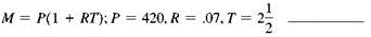 A formula is given, along with the values of all but one of the variables in the formula. Find the value of the variable that is not given.