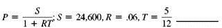 In this exercise a formula is given, along with the values of all but one of the variables in the formula. Find the value of the variable that is not given. Round to the nearest hundredth, if applicable.