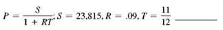 In this exercise a formula is given, along with the values of all but one of the variables in the formula. Find the value of the variable that is not given. Round to the nearest hundredth, if applicable.