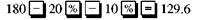 Find the net cost of the following list prices. Round to the nearest cent. (See Examples.) Calculating a Single Trade Discount The list price of a Cuisinart food processor is $298.80, and the trade discount is 25,. Find the net cost. Quick TIP The trade discount does not depend on the date. CASE IN POINT SOLUTION First find the trade discount; then subtract the discount from the list price of $298.80. The net cost of the food processor is $224.10. Calculating Series Trade Discounts Bed Bath Beyond is offered a series discount of 20/10 on a Cooking with Calphalon stainless steel cookware set with a list price of $150. Find the net cost after the series discount. CASE IN POINT SOLUTION Apply the first discount in 20/10, which is 20%. Now apply the second discount in 20/10, which is 10,. Importantly, apply the discount to the amount after the first discount, or $120. The net cost is $108. Using Complements to Find the Net Cost Kitchen Crafters is offered a series discount of 20/10 on a George Foreman Grilling Machine with a list price of $180. Find the net cost after the series discount. SOLUTION Apply the preceding steps to find the net cost after the discount. To find the actual discount, subtract the net cost after discount from the original price. On many calculators, you can subtract the discount percents from the list price in a series calculation. Note : Refer to Appendix B for calculator basics. Using Complements to Solve Series Discounts The list price of a Heartland 30-inch combination gas and electric stove is $3095. Find the net cost after a series discount of 20/10/10. SOLUTION Start by finding the complements with respect to 1 of each discount. $860 less 20/40 _________