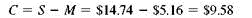 Solve for the missing numbers. Markup is based on selling price. Round dollar amounts to the nearest cent. (See Examples.) Solving for Markup on Selling Price To remain competitive, REI sells Body Glove Sunglasses for only $39.99. They pay $35 for each pair and calculate markup on selling price. Find the amount of markup, the percent of markup on selling price, and the percent of cost on selling price. SOLUTION Set up the problem. Solve for either of the rates and subtract the result from 100, to find the other. For example, here we solve for the markup rate using the basic percent formula. Cost as a percent of selling price can be found either by subtracting 100, - 12.5,, or by dividing the cost of $35 by the selling price of $39.99. Notice that percents are rounded to the nearest tenth of a percent. Here, selling price is the base and is associated with 100,. The markup in this example is very low-REI will probably take a loss on these sunglasses, but managers hope the low price will bring customers into the store. Finding Cost When Selling Price Is Base A Kmart ® employee needs a 35, markup on selling price in order to have a markup of $5.16 on a pair of PRO CLASSIC Batting Gloves. How much can Kmart afford to pay for each pair of gloves? SOLUTION Cost as a percent of selling price is found by subtracting 35% from 100, to find 65%. Find the selling price as follows. Divide both sides by.35 to find the selling price. Finally, find cost by subtracting. The final table is shown here. Finding Markup When Selling Price Is Given Marilyn Westby must calculate the markup on a Wilson youth tennis racket. The selling price of the tennis racket is $15.99, and the markup is 20, of selling price. Find the markup. SOLUTION Cost as a percent of selling price is found by subtracting 20, from 100, to find 80,. Solve for the missing values using P = R × B : The markup is $3.20. Finding Markup When Cost Is Given Find the markup on a dartboard made in England if the cost is $27.45 and the markup is 25, of selling price. SOLUTION Subtract 25% from 100% to find that cost is 75% of selling price. First, solve for selling price. Finally: Here is the completed table.