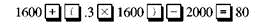 Complete the following. If there is no operating loss or absolute loss, write none. (See Examples.) Determining a Profit or a Loss Appliance Giant paid $1600 for a 60-inch LCD flat-panel HDTV. If operating expenses are 30% of cost and the television is sold for $2000, find the amount of profit or loss. SOLUTION Operating expenses are 30% of cost. The break-even point for the LCD HDTV is So, the company makes a profit if the television is sold for more than the $2080 break-even point or incurs a loss if sold for less. Since the selling price is $2000, there is a loss, found as follows. The $80 loss is an operating loss, since the selling price is less than the break-even point but greater than the cost. The calculator solution to this example follows. Determining the Operating Loss and the Absolute Loss A ping pong table that normally sells for $360 at Dick's Sporting Goods is marked down 30%. If the cost of the game table is $260 and the operating expenses are 20% of cost, find (a) the operating loss and (b) the absolute loss. SOLUTION (a) (b) The absolute or gross loss is the difference between the cost of the table and the selling price.