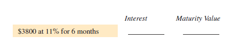 Find simple interest and maturity value to the nearest cent. (See Examples 1 and 2.)    