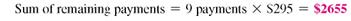 Solve the following application problems using the Rule of 78. (See Example.) Finding Unearned Interest and Balance Due Aaron Ortego borrowed $6000, which he is paying back in 24 monthly payments of $295 each. With 9 payments remaining, he decides to repay the loan in full. Find (a) the amount of unearned interest and (b) the amount necessary to repay the loan in full. Use the Rule of 78. SOLUTION Find the amount of unearned interest as follows. The finance charge is $1080, the scheduled number of payments is 24, and the loan is paid off with 9 payments left. Solve as follows. (b) When Ortego decides to pay off the loan, he has 9 payments of $295 left. Ortego saves the unearned interest of $162 by paying off the loan early. Therefore, the amount needed to pay the loan in full is the sum of the remaining payments minus the unearned interest. GARBAGE TRUCK Haul-it-Away, Inc., purchased a dump truck for $62,000. The owners made a down payment of $22,000 and financed the remainder with 36 payments of $1328.57 each. They paid off the note with 12 payments remaining. Find (a) the amount of unearned interest __________ and (b) the amount necessary to pay the loan in full. __________