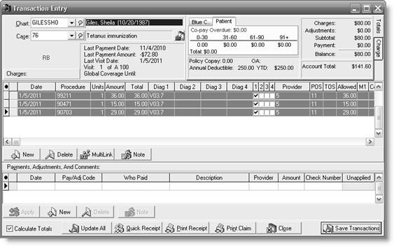 a Luther Jackson Transaction Entry dialog box b Jill Simmons Transaction Entry dialog box c Nancy Stern Transaction Entry dialog box d Debra Syzmanski Transaction Entry dialog box e Sheila Giles Transaction Entry dialog box f Pauline Battistuta Transaction Entry dialog box