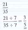 Use inspection or the greatest common divisor to reduce the following fractions to lowest terms.