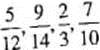 Find the least common denominator for the following groups of fractions. For problems 1-3, try finding the LCD by inspection (i.e., mentally) first, then use the prime-number method.