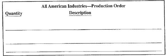 You are the assistant to the production manager for All American Industries. When you arrived at work, there was a message on your answering machine from an important client with a rush order. It stated the following: Hi! This is Lee Perry from Precision Fabricators. We need sixteen, three and three-quarter-inch widgets with a gap of fifty-seven thousandths; twenty, four and three-eighth-inch widgets with a gap of two hundred forty-nine ten-thousandths of an inch; and twenty-five widget connectors with clamps that adjust from one and twenty-three hundredths inches to five and three hundred seventy- six thousandths. Please bill and ship the order to the usual address. Thanks. a. Write this order in numerals for the production department to process. b. If widgets cost $4.80 per inch regardless of gap size and connectors cost $17.95 each, calculate the total cost of the order.