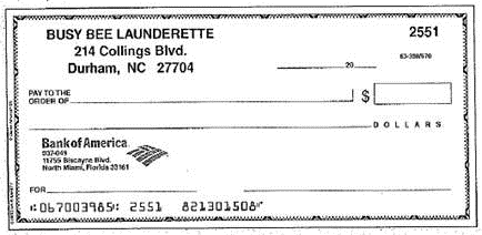 You are the owner of the Busy Bee Launderette. Using the blanks provided, write out the following checks in proper form.  Check #25 51, September 20, 20xx, in the amount of $68.95 to the Tidy Towel Service for six dozen wash rags   