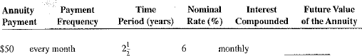 Use Table 12-1 to calculate the future value of the following annuities due.