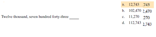Match the following numbers in word form with the numbers in numerical form.