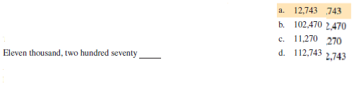 Match the following numbers in word form with the numbers in numerical form.