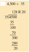Divide the following numbers.