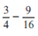 Subtract the following fractions and reduce to lowest terms.