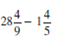 Subtract the following fractions and reduce to lowest terms.