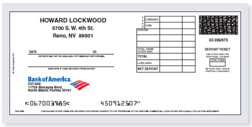 You have just received a check. Your account number is #099-506-8. Write the following endorsements in the space provided below and identify what type they are. 7. Properly fill out the deposit slip for Howard Lockwood, based on the following information: a. Date: December 18, 20xx. b. A check for $651.03. c. $150 cash withdrawal.