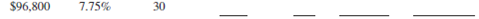 Using Table 14-1 as needed, calculate the required information for the following mortgages.