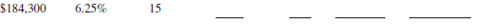 Using Table 14-1 as needed, calculate the required information for the following mortgages.