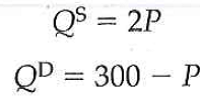 Suppose that a market is described by the following supply and demand equations: a. Solve for the equilibrium price and the equilibrium quantity. b. Suppose that a tax of T is placed on buyers, so the new demand equation is Solve for the new equilibrium. What happens to the price received by sellers, the price paid by buyers, and the quantity sold? c. Tax revenue is T X Q. Use your answer to part (b) to solve for tax revenue as a function of T. Graph this relationship for T between 0 and 300. d. The deadweight loss of a tax is the area of the triangle between the supply and demand curves. Recalling that the area of a triangle is 1/2 x base x height, solve for deadweight loss as a function of T. Graph this relation-ship for T between 0 and 300. (Hint: Looking sideways, the base of the deadweight loss tri-angle is T, and the height is the difference between the quantity sold with the tax and the quantity sold without the tax.) e. The government now levies a tax on this good of $200 per unit. Is this a good policy? Why or why not? Can you propose a better policy?