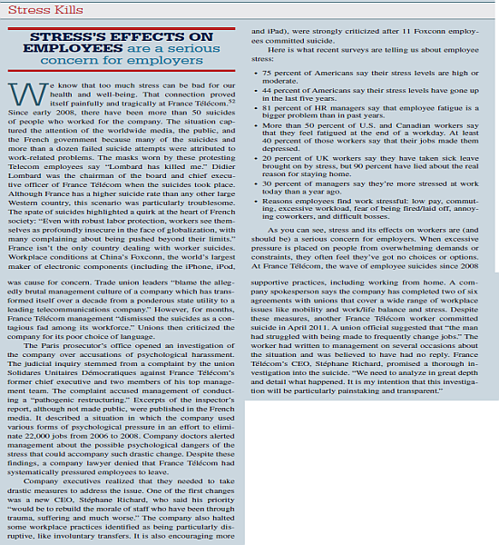   What are France Télécom's executives doing to address the situation? Do you think it's enough? Are there other actions they might take? If so, describe those. If not, why not?<div style=padding-top: 35px> 