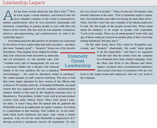 After reading this Case Application, how would you describe his leadership style?