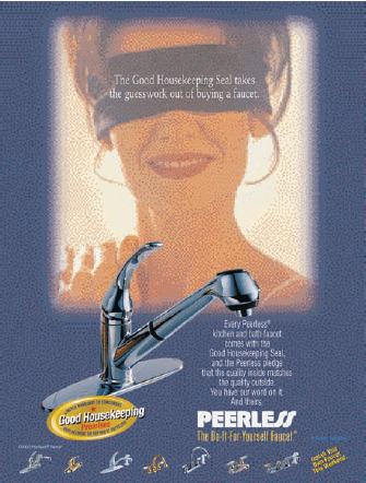 Peerless Marketing In the United States, the majority of homes have indoor plumbing. Sinks, faucets, toilets, and other pieces of hardware are largely taken for granted. Only in two circumstances are they prominently in the minds of customers. The first is when a plumbing product is being purchased for the first time, such as when a home is being built or an area is being refurbished. The second is when an item is defective and must be replaced. Manufacturers try to make certain consumers will remember a company's brand and that it will be preferred by builders and plumbers. The products must be placed in stores such as Home Depot or Lowes in ways that makes them easy to find and always accessible. One of the major players in the plumbing fixture marketplace is Delta Faucet Company. A strange path brought the company to prominence. In the 1920s, an immigrant named Alex Manoogian founded Masco Company, which provided auto parts. Twenty-five years later, Manoogian was contacted by an inventor who had created the first washerless faucet. Although it was not related to his current business, Manoogian saw the potential and refined the item, which was first sold out of the trunks of salesmen's cars, as the first Delta Faucet. The name was chosen because a key part of the product resembled the shape of the Greek letter delta. The Delta Faucet Company became a separate part of the original Masco Company and relocated. Over the next two decades, it expanded quickly to an entire line of products. Currently, Delta Faucet Company is a multinational firm with four primary locations: Indianapolis, Indiana; Jackson, Tennessee; London Ontario, Canada; and Panyu, China. It sells over 1 million faucets per month. The overall Masco Company now sells door hardware and locks, cabinets, and glass products in addition to faucets. The Delta line includes two other names: Brizo and Peerless. Brizo is the high-end line of faucets, Delta is the flagship and primary brand, and Peerless is the lower-end line of items. The primary advertising challenges appear to exist in four main areas. First, company leaders must make sure that one brand does not cannibalize the others. The brands must remain as distinct products offered to separate sets of consumers. Second, the brands must be viewed as the primary choices and must be remembered by consumers when the time comes to buy a plumbing fixture. Third, there cannot be brand confusion. Builders and plumbers must believe that the fixtures are distinct along several lines, including quality and durability, ease of installation, and strong warranties, but they must also be perceived as being fashionable. Fourth, innovation has become a new part of the plumbing fixture industry. A wide variety of options exist. Delta's products must compete with all the new faucet variations and retain its position as a manufacturer.   The Delta Faucet Company offers the Peerless brand. Complications occur due to differences in markets and customers. Many contractors and builders are simply looking for a low-cost option, especially when lower-end rental properties and similar units are being developed. Plumbers may be willing to install a wide variety of products. They will consider the costs of a product but also want something that will be easy to install and that will be durable. Individual consumers are the most likely to be interested in other product qualities, such as novel features and the look of the product. 1. What type of message strategy should Delta Faucet Company utilize Should it be the same for all of the brands and in all of the markets (builders, plumbers, consumers) 2. What leverage point makes the most sense for Delta Faucet Company advertising 3. What type of executional framework should be used in traditional advertisements aimed at consumers 4. What type of executional framework should be used for print advertisements aimed at contractors, builders, and plumbers Why might it be different (or the same) from ads aimed at consumers 5. Should the company use a spokesperson If so, which one of the four types should be used Justify your answers. Source: www.deltafaucet.com (accessed April 20, 2012)<div style=padding-top: 35px> 