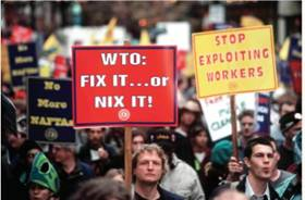 The Globalization Debate and You Demonstrators at a World Trade Organization meeting The merits of globalization have been the subject of many heated debates in recent years. a There have been extensive public protests about globalization and the liberalization of international trade at World Trade Organization meetings and at other gatherings of international organizations and leaders. The debate is, in many respects, waged by diametrically opposed groups with extremely different views regarding the consequences of globalization. Sifting through the propaganda and hyperbole spouted by both sides is a challenge. However, it is important to recognize the various perspectives on globalization, because their arguments can generate appeal (or rejection) both intellectually and emotionally. The contributions of free trade and globalization to dramatic reductions in worldwide poverty are contrasted with anecdotal stories of people losing their livelihoods under the growing power of multinationals. Likewise, increases in service sector employment are contrasted against losses in high-paying manufacturing jobs. ARGUMENTS SUPPORTING GLOBALIZATIONa Free Trade Enhances Socioeconomic Development That free trade is the best strategy for advancing the world's economic development is one of the few propositions on which almost all economists agree, not only because it is theoretically compelling but also because it has been demonstrated in practice. Data have shown a clear and definitive link between liberalization of trade and economic growth. b On a wide range of measures-poverty, education, health, and life expectancy-more people have become better off at a faster pace in the past 60 years than at any other time in history. Evidence is strong regarding the dramatic decline in both the proportion and the absolute number of destitute people. The World Development Indicators from the World Bank show that the number of people in extreme poverty fell from 1.5 billion in 1981 to 1.1 billion in 2001. Measured as a proportion of the population in developing countries, the decline was from 39.5 percent in 1981 to 21.3 percent in 2001. Between 1981 and 1999, the proportion of people in the East Asia and Pacific region living on less than $1 a day fell from 56 to 16 percent. In China, it plummeted from 61 to 17 percent. The proportion of people living in nations with daily food supplies under 2,200 calories per capita has declined from 56 percent in the mid1960s to less than 10 percent. Life expectancy in the developing world has nearly doubled since World War II, and infant mortality has decreased in all of the developing regions of the world. The proportion of children in the labor force fell from 24 percent in 1960 to 10 percent in 2000. Global literacy grew from 52 percent in 1950 to 81 percent in 1999, and on average the more globally integrated countries spend more on public education, especially in developing countries. Citizens from more globally integrated countries have greater levels of civil liberties and political rights. Within a generation's time, there has been an enormous improvement in the human condition, and every one of the development success stories was based on export-led growth facilitated by the liberalization of trade. Of course, countries can reject globalization, and some have, including Myanmar, the Democratic Republic of Congo, Sierra Leone, Rwanda, Madagascar, Guinea-Bissau, Algeria, the Republic of Congo, Burundi, Albania, Syria, and Ukraine. They are among the most impoverished countries in the world. As an article in the Financial Times puts it, They are victims of their refusal to globalize. c Free Trade Promotes More and Better Jobs Expanded trade is also linked with the creation of more and better jobs. Over the past two decades-a period of immense technological change and growth in trade-around 40 million more jobs were created than were destroyed in the United States. It is true that when a country opens to trade, just as when new technologies are developed, some of its sectors may not be competitive. Companies may go out of business, and some jobs will be lost. But trade creates new jobs, and these tend to be better than the old ones. The key is not to block change but, instead, to manage the costs of trade adjustment and to support the transition of workers to more competitive employment. CONCERNS WITH GLOBALIZATION d Those expressing concern with globalization have come from a range of sectors of society, and they express a correspondingly diverse set of concerns. Some fundamentally oppose the very process and outcomes of globalization on ideological grounds, while others may merely be concerned about finding ways to better manage globalization processes and the resulting outcomes. Some of the opponents' concerns may be viewed as naïve or clearly inconsistent with the preponderance of evidence. Other challenges to globalization may have theoretic merit or other supporting evidence and certainly may be worthy of discussion and the fostering of substantive change. Although perspectives on the globalization debate may in many respects depend on one's values and ideology, thus further compounding efforts to reach a mutually agreed-on resolution, let us first ask this question: what are some of the primary concerns of the opponents of globalization? While many of the antiglobalizers concede that globalization increases the size of the pie, they also claim that it has been accompanied by a broad array of injurious social implications. Among their concerns, let us briefly examine three primary ones here: (1) that globalization has produced uneven results across nations and people, (2) that globalization has had deleterious effects on labor and labor standards, and (3) that globalization has contributed to a decline in environmental and health conditions. Globalization Has Produced Uneven Results across Nations and People In stark contrast to the positive picture presented by supporters of globalization, opponents describe the painful impact of foreign investment and trade liberalization on the people of the world. Far from everyone has been a winner, they say. The promise of export-led growth has failed to materialize in several places. For example, most of Latin America has failed to replicate Asia's success despite efforts to liberalize, privatize, and deregulate its economies, with results ranging from disappointment in Mexico to catastrophe in Argentina. Similarly, efforts in sub-Saharan Africa have produced only limited benefits, and the share of the population living in extreme poverty there rose from 42 to 47 percent between 1981 and 2001. Open world markets, it seems, may offer the possibility of economic development-but the recipe is neither easy in its implementation nor universal in its outcomes. Many opponents of globalization have claimed that there is a huge gap between the world's rich and poor and that globalization has caused that gap to increase. That there is a gap between rich and poor is unquestionable, but the evidence is perhaps not so clear regarding the charge that globalization has increased this inequality. Although Martin Wolf's analysis shows that income inequality has not risen in most developing countries that have integrated with the world economy, it does show that inequality has increased in some places, most notably in China. Inequality has risen in some high-income countries as well, but he attributes that more to the nature of technological change than to globalization. When income data are adjusted to reflect relative purchasing power, the inequality in income between poor and rich nations diminishes. Wolf also notes that while globalization of trade and investment is an enabler to improved income and living standards, the results may vary if obstacles exist such as poor governance or excessive borrowing. e Globalization Has Had Deleterious Effects on Labor and Labor Standards The issue of the impact of globalization on labor standards has become an oft-mentioned concern of workers in the United States and other nations. With trade liberalization through the World Trade Organization and increased mobility of capital, measures to keep a country's industries within its borders have been reduced, and companies have an easier time divesting their interests in one country and moving to another Workers in developed countries frequently voice concerns that their jobs will migrate to developing nations where there are lower standards, and thus, lower costs, leading to the infamous race to the bottom, where developed nations with more rigorous labor standards become disadvantaged. Indeed, the Labor Secretariat for the North American Free Trade Agreement (NAFTA) commissioned a report that found more than half of firms surveyed used threats to close U.S. operations as a tool to fight union-organizing efforts. Since NAFTA's inception and the subsequent reduction in trade and investment barriers, these threats have become more plausible. As reported by Alan Tonelson, In fact, more than 10 percent of employers studied... 'directly threatened to move to Mexico,' and 15 percent of firms, when forced to bargain with a union, actually closed part or all of a factory-triple the rate found in the late 1980s, before NAFTA. f The concern can run both ways, however Although labor standards in developing countries are usually lower than in industrialized countries, they are rising-and evidence shows that multinationals investing in host nations pay higher wages, create new jobs at a faster rate, and spend more on R D than do local firms. Developing countries may also view the imposition of more demanding labor standards within their borders as a barrier to free trade. They may feel that lower-cost labor constitutes their competitive advantage and that if they are forced to implement more stringent labor standards, then companies may no longer have an incentive to set up operations in their countries, damaging their prospects for improved economic development. As the authors of Globaphobia ask, Is it humane for the United States to refuse to trade with these countries because their labor standards are not as high as we would prefer? The consequence of taking this position is that many third-world workers will have no jobs at all, or must take jobs that pay even lower wages and have even worse working conditions than those currently available in the export-oriented sector. g A study by the Carnegie Endowment for International Peace found that Mexico's agricultural sector, which provides most of the country's employment, had lost 1.3 million jobs in the first decade since NAFTA was implemented. In addition, far from diminishing under NAFTA, the flow of impoverished Mexicans into the United States has risen dramatically, the study says. h Globalization Has Contributed to a Decline in Environmental and Health Conditions Regarding concerns of antiglobalization forces that globalization contributes to declining environmental standards, former president Zedillo of Mexico stated, Economic integration tends to favor, not worsen the environment. Since trade favors economic growth, it brings about at least part of the necessary means to preserve the environment. The better off people are, the more they demand a clean environment. Furthermore, it is not uncommon that employment opportunities in export activities encourage people to give up highly polluting marginal occupations. Yet a difficulty caused by the North American Free Trade Agreement and the maquiladora program that began before NAFTA has been the substantial increases in ground, water, and air pollution along the Mexico-U.S. border. Damage to the environment has been caused by the many new production facilities and the movement of thousands of Mexicans to that area to work in them. In addition, some health and environmental issues extend beyond the scope of trade agreements. Some of NAFTA's rules on trade in services may cause governments to weaken environmental standards for sometimes hazardous industries like logging, trucking, water supply, and real estate development. For example, to comply with NAFTA's rules on trade in services, the Bush administration waived U.S. clean air standards in order to allow trucks based in Mexico to haul freight on U.S. highways. Globalization opponents argue that this could increase air pollution and associated health concerns in border states, as the aging Mexican truck fleet pollutes more than similar U.S. trucks and these vehicles do not use the cleaner fuels required in the United States. Protesters have also claimed that, under liberalized rules regarding the globalization of trade and investment, businesses have an incentive to move their highly polluting activities to nations that have the least rigorous environmental regulations or a lower risk of liability associated with operations that can create environmental or health-related problems. On the other hand, the economic growth fostered by globalization can help generate and distribute additional resources for protecting the environment, and improved trade and investment can enhance the exchange of more environmentally friendly technologies and best practices, particularly within developing nations. As you read the preceding synopsis of the complex issues and arguments of supporters and opponents of globalization, are you convinced one way or the other? Is there a way the debate can move beyond a simplistic argument for or against globalization and toward how best to strengthen the working of the global economy in order to enhance the welfare of the world and its inhabitants?