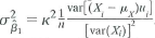 Suppose that Y i = 0 + 1 X i + ku i , where k is a non-zero constant and ( Y i , X i ) satisfy the three least squares assumptions. Show that the large sample variance of 1 is given by .