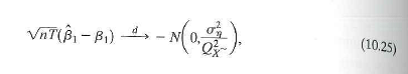 (Consistency of clustered standard errors.) Consider the panel data model where all variables are scalars. Assume that Assumption #1, #2, and #4 in Key Concept 10.3 hold and strengthen Assumption #3 so that X it and u it have eight nonzero finite moments. Let M = I T T 1 , where is a T × 1 vector ones, Also let Y i = ( Y i 1 · Y i 2 … Y iT ) , X i = ( X i 1 X i 2 … X iT ) , u i = ( u i 1 u i 2 … u iT ) , , and . For the asymptotic calculations in this problem, suppose that T is fixed and n