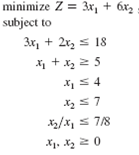 Solve the following linear programming model graphically: