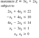 Solve the following linear programming model graphically: