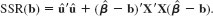 Let be the (k + 1) × 1 vector of OLS estimates. (i) Show that for any (k + 1) × 1 vector b, we can write the sum of squared residuals as (ii) Explain how the expression for SSR(b) in part (i) proves that uniquely minimizes SSR(b) over all possible values of b, assuming X has rank k + 1.