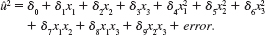 Apply the full White test for heteroskedasticity [see equation] to equation. Using the chi-square form of the statistic, obtain the p-value. What do you conclude  Equation    Equation  