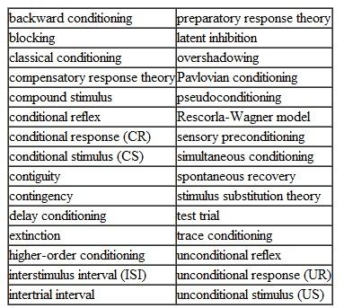 Define the following terms: