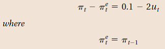 The macroeconomic effects of the indexation of wages Suppose that the Phillips curve is given by Suppose that inflation in year t - 1 is zero. In year t, the authorities decide to keep the unemployment rate at 4% forever. a. Compute the rate of inflation for years t, t + 1, t + 2, and t + 3. Now suppose that half the workers have indexed labor contracts. b. What is the new equation for the Phillips curve c. Based on your answer to part (b), recompute your answer to part (a). d. What is the effect of wage indexation on the relation between and u
